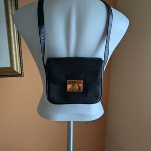 Vintage DEY Rolf Day Women's Pours Leather  Black Crossbody